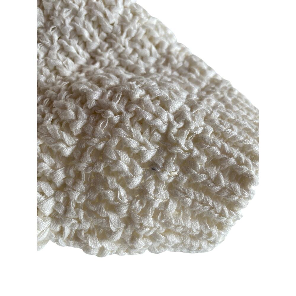 Caroline Constas Cropped Cream Knit Short Sleeve Sweater Size Small - Picture 5 of 7